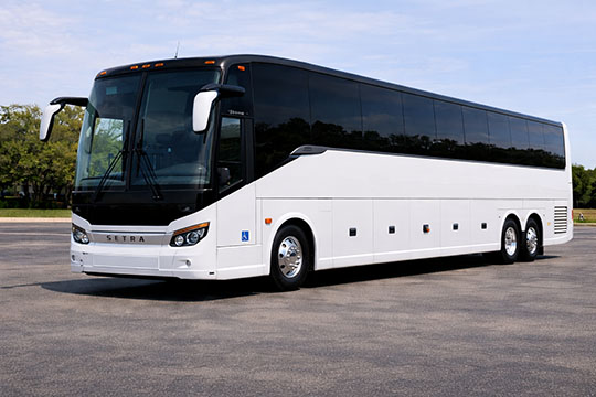 56-passenger charter bus rental Pullman TX